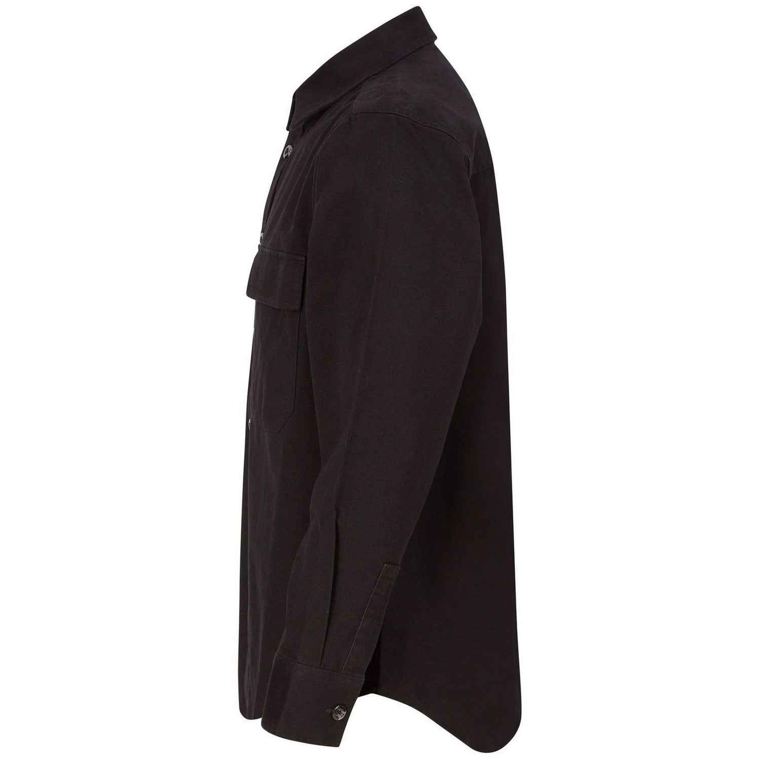 Black - Lifestyle - Front Row Unisex Adult Cotton Drill Overshirt