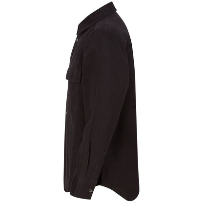 Black - Lifestyle - Front Row Unisex Adult Cotton Drill Overshirt