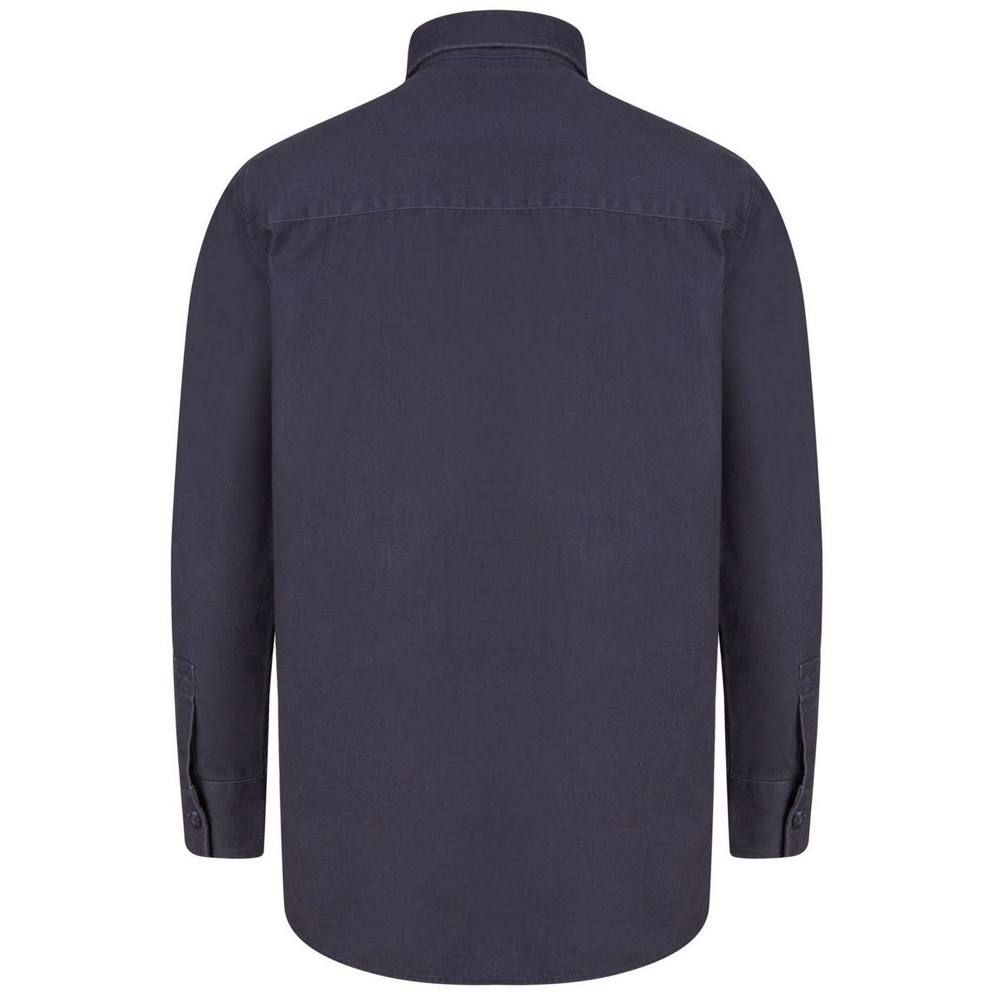 Navy - Back - Front Row Unisex Adult Cotton Drill Overshirt
