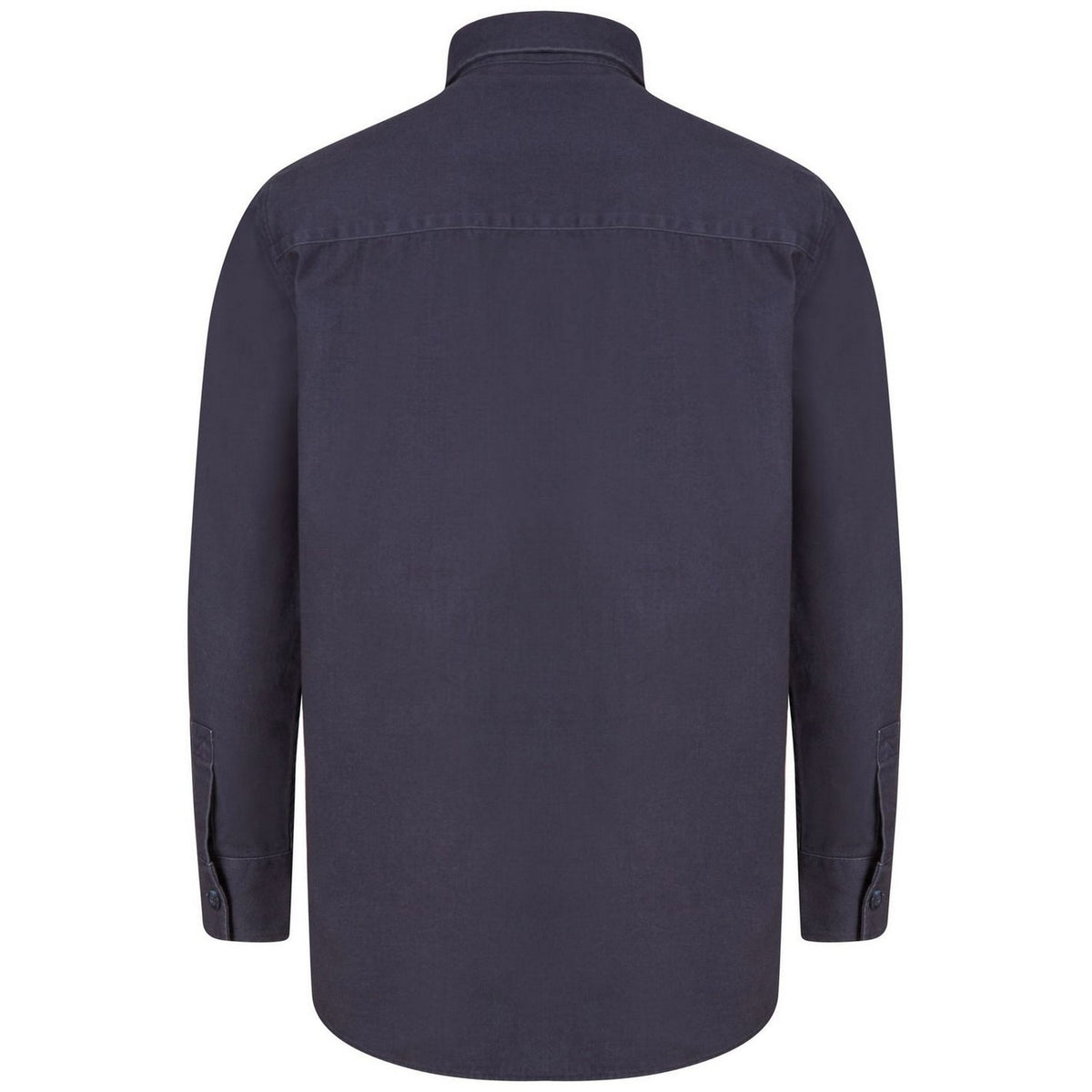 Navy - Back - Front Row Unisex Adult Cotton Drill Overshirt
