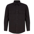 Black - Front - Front Row Unisex Adult Cotton Drill Overshirt
