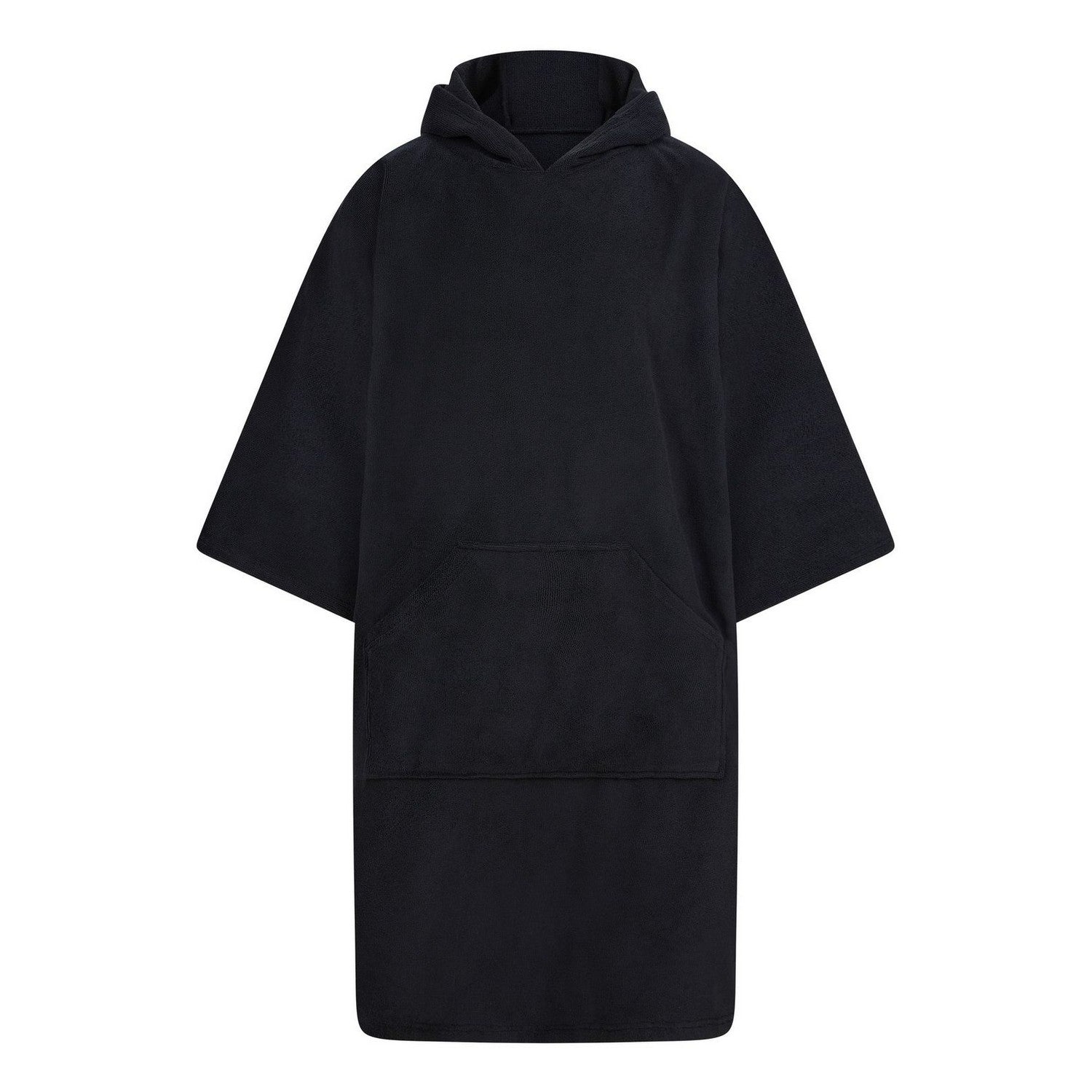 Black - Front - Towel City Unisex Adult Poncho
