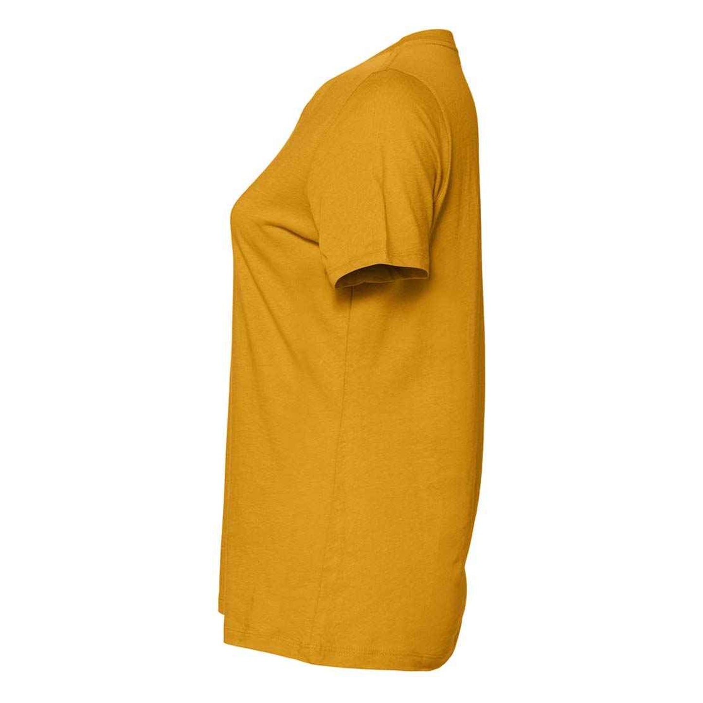Mustard Yellow - Side - Bella + Canvas Womens-Ladies Jersey Relaxed Fit T-Shirt