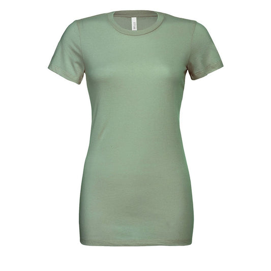 Sage Green - Front - Bella + Canvas Womens-Ladies Jersey Relaxed Fit T-Shirt