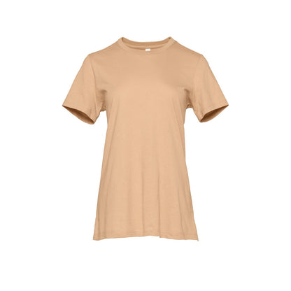 Sand Dune - Front - Bella + Canvas Womens-Ladies Jersey Relaxed Fit T-Shirt