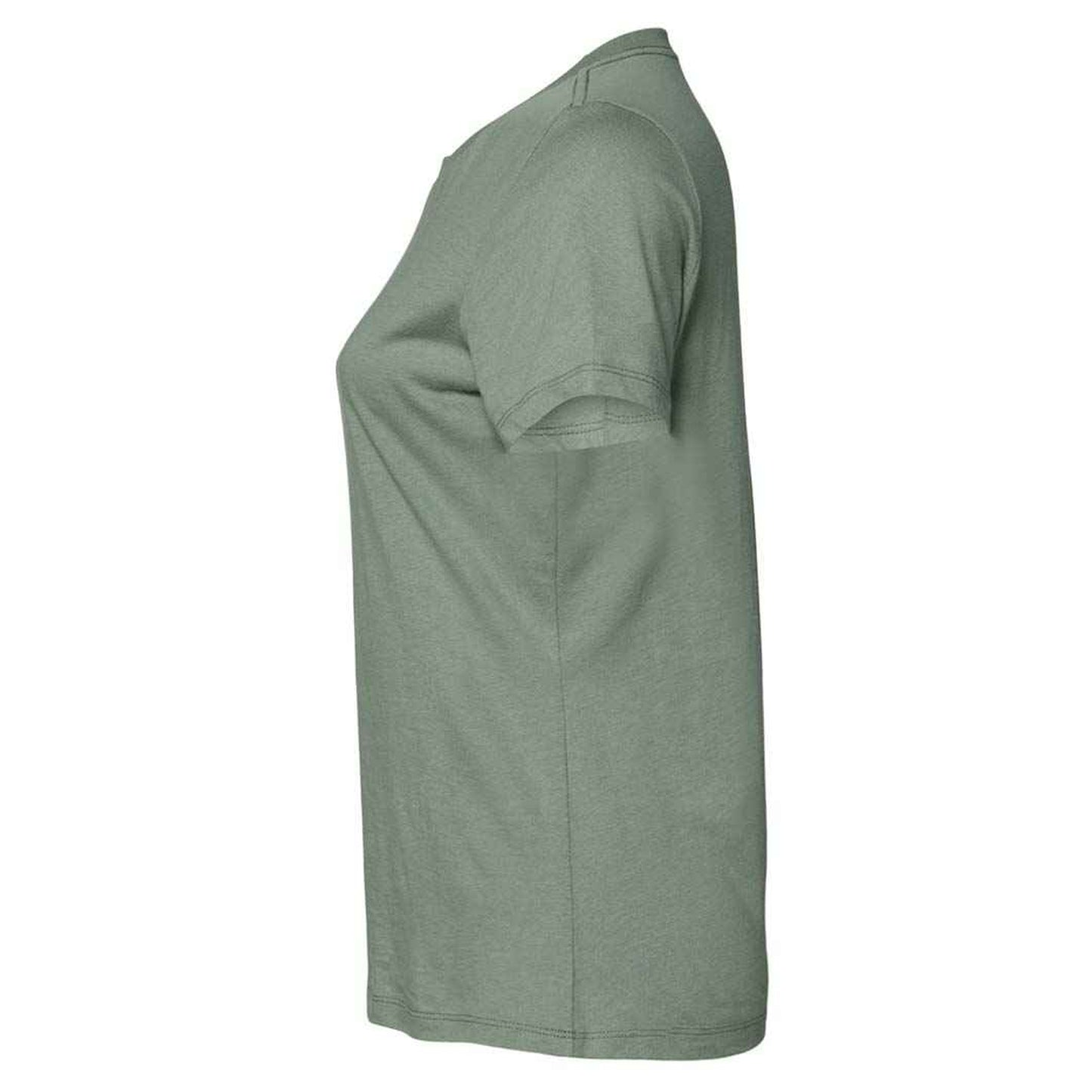 Sage Green - Side - Bella + Canvas Womens-Ladies Jersey Relaxed Fit T-Shirt