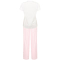 White-Pink - Back - Towel City Womens-Ladies Stripe Pyjama Set