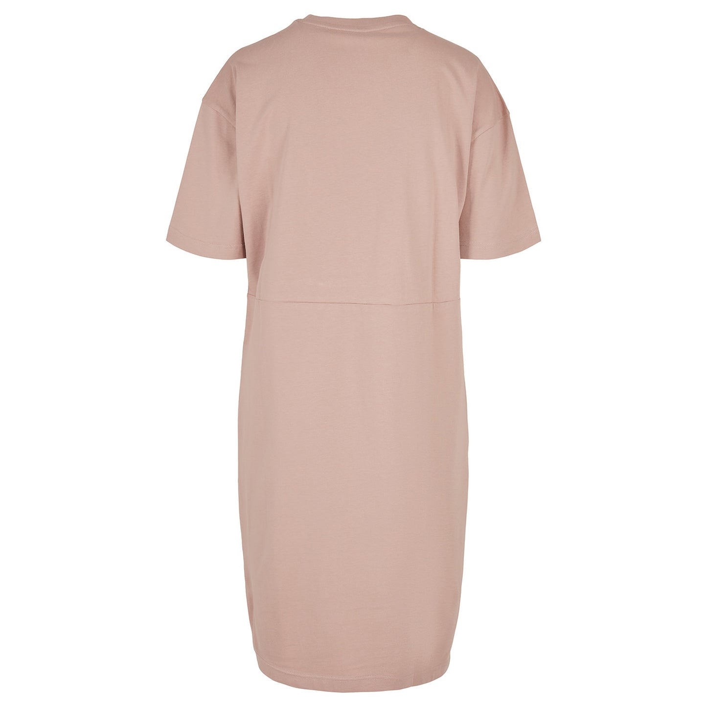 Dusk Rose - Back - Build Your Brand Womens-Ladies Organic Split Hem Oversized T-Shirt Dress