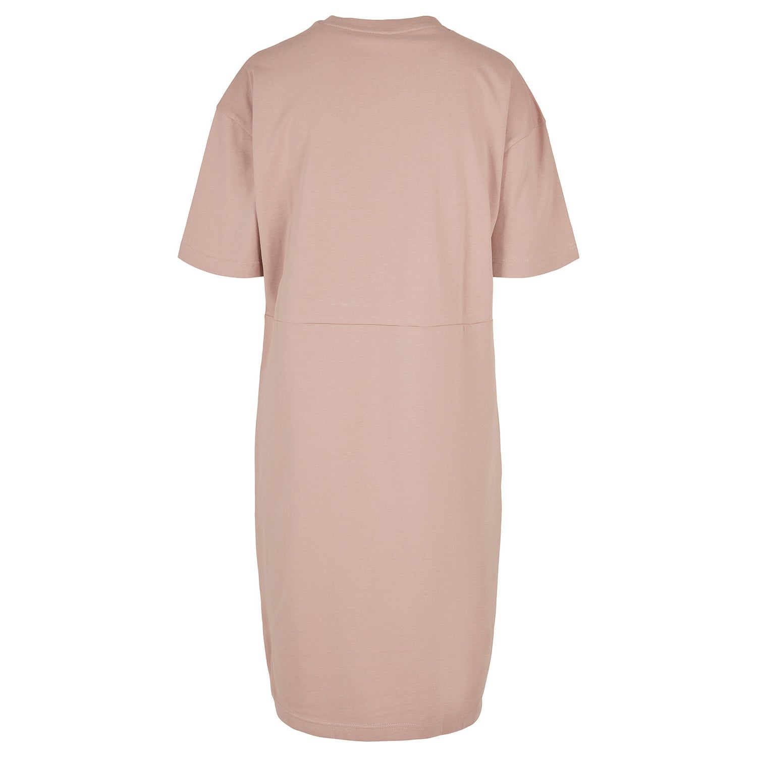 Dusk Rose - Back - Build Your Brand Womens-Ladies Organic Split Hem Oversized T-Shirt Dress