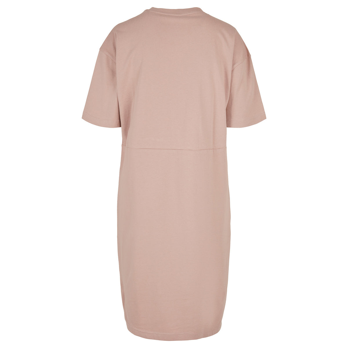 Dusk Rose - Back - Build Your Brand Womens-Ladies Organic Split Hem Oversized T-Shirt Dress
