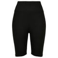 Black - Front - Build Your Brand Womens-Ladies High Waist Cycling Shorts