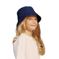 Navy - Back - Beechfield Childrens-Kids Organic Cotton Bucket Hat