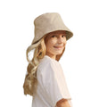Sand - Side - Beechfield Childrens-Kids Organic Cotton Bucket Hat