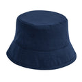 Navy - Front - Beechfield Childrens-Kids Organic Cotton Bucket Hat
