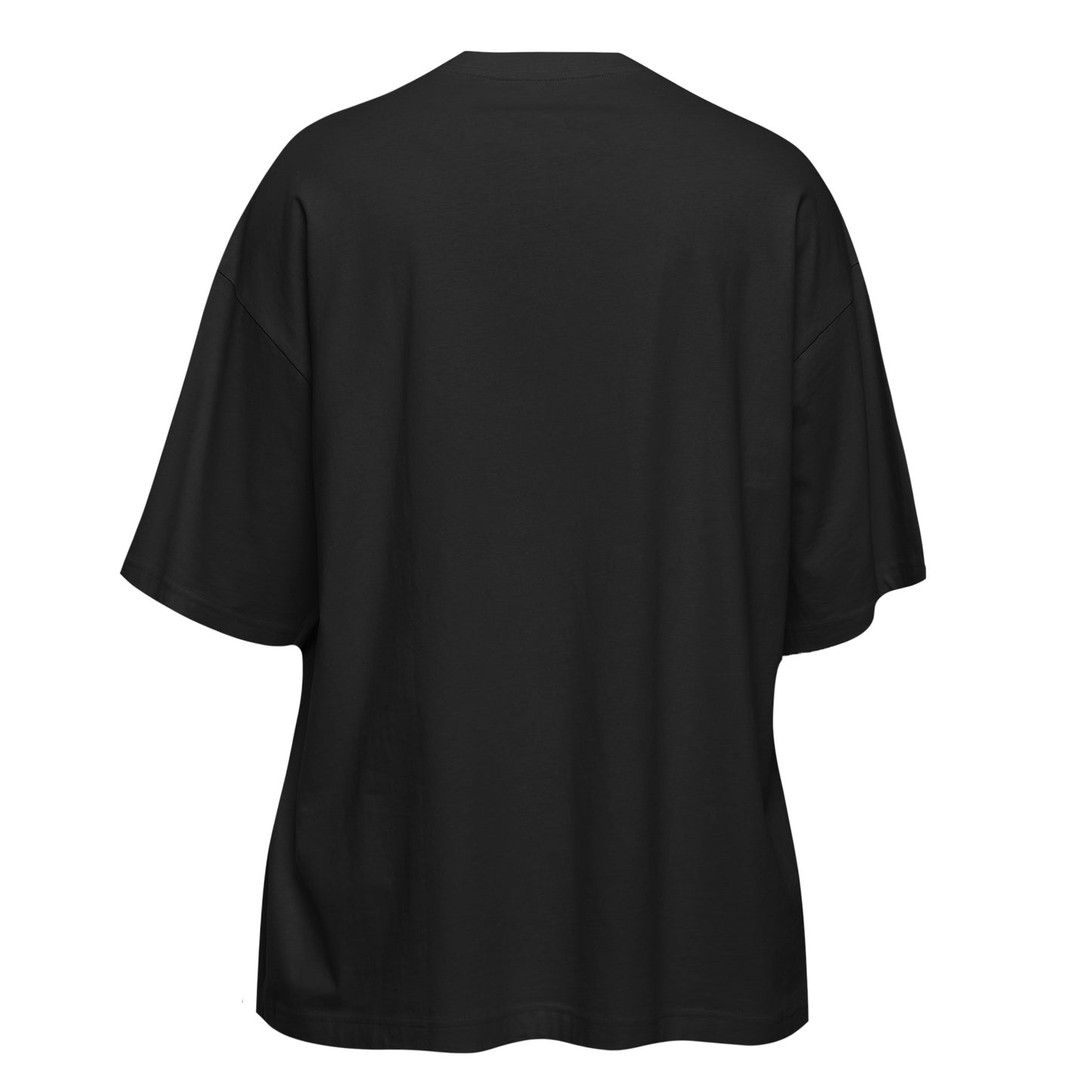 Black - Back - Build Your Brand Mens Oversized T-Shirt