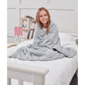 Grey - Close up - Home & Living Childrens-Kids Weighted Blanket