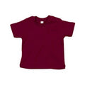 Burgundy - Front - Babybugz Baby T-Shirt