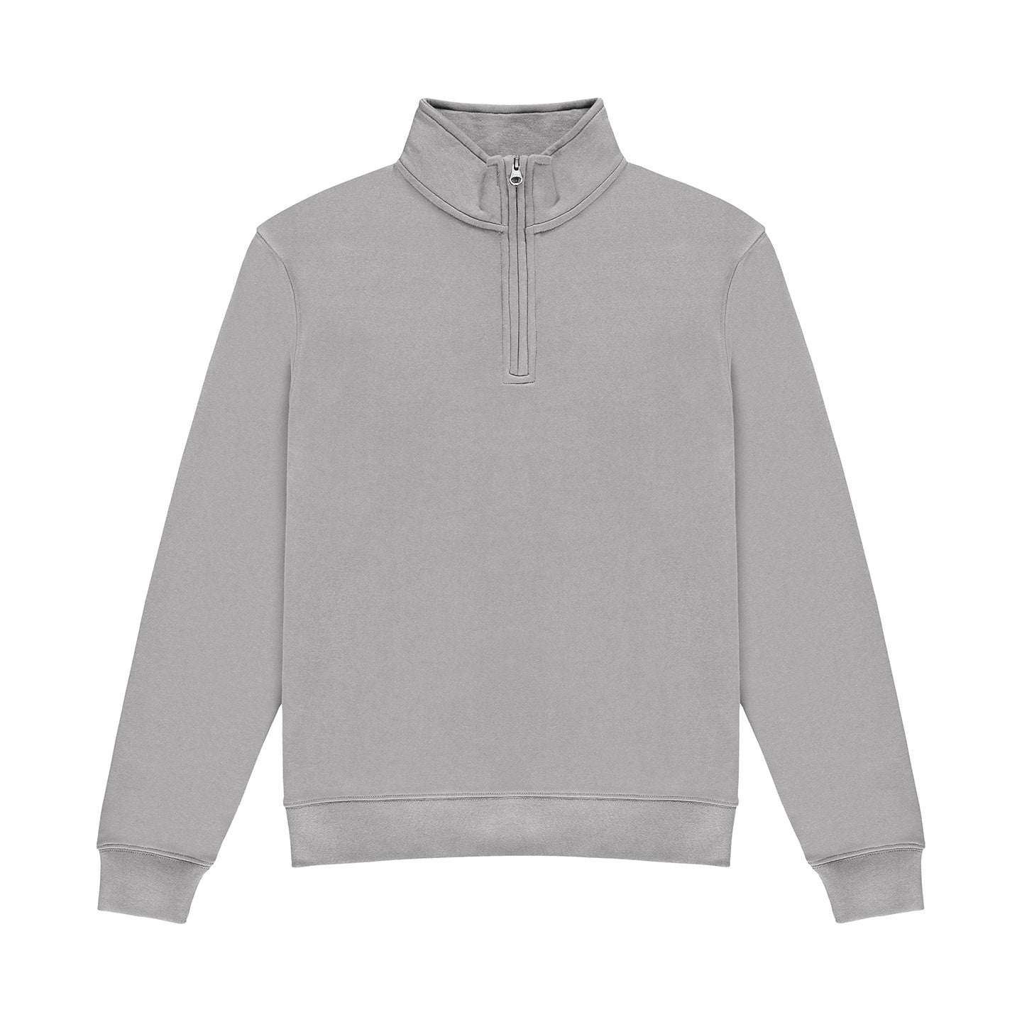 Heather Grey - Front - Kustom Kit Mens Quarter Zip Sweatshirt