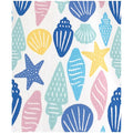 Blue-White-Yellow - Back - Home & Living Childrens-Kids Shell Hooded Towel