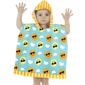 Blue-White-Yellow - Front - Home & Living Childrens-Kids Shell Hooded Towel