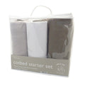 Dark Grey-White - Front - Home & Living Baby Cot Bed Set (Pack of 3)