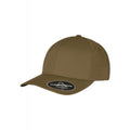 Olive - Front - Yupoong Unisex Adult Flexfit Delta Baseball Cap