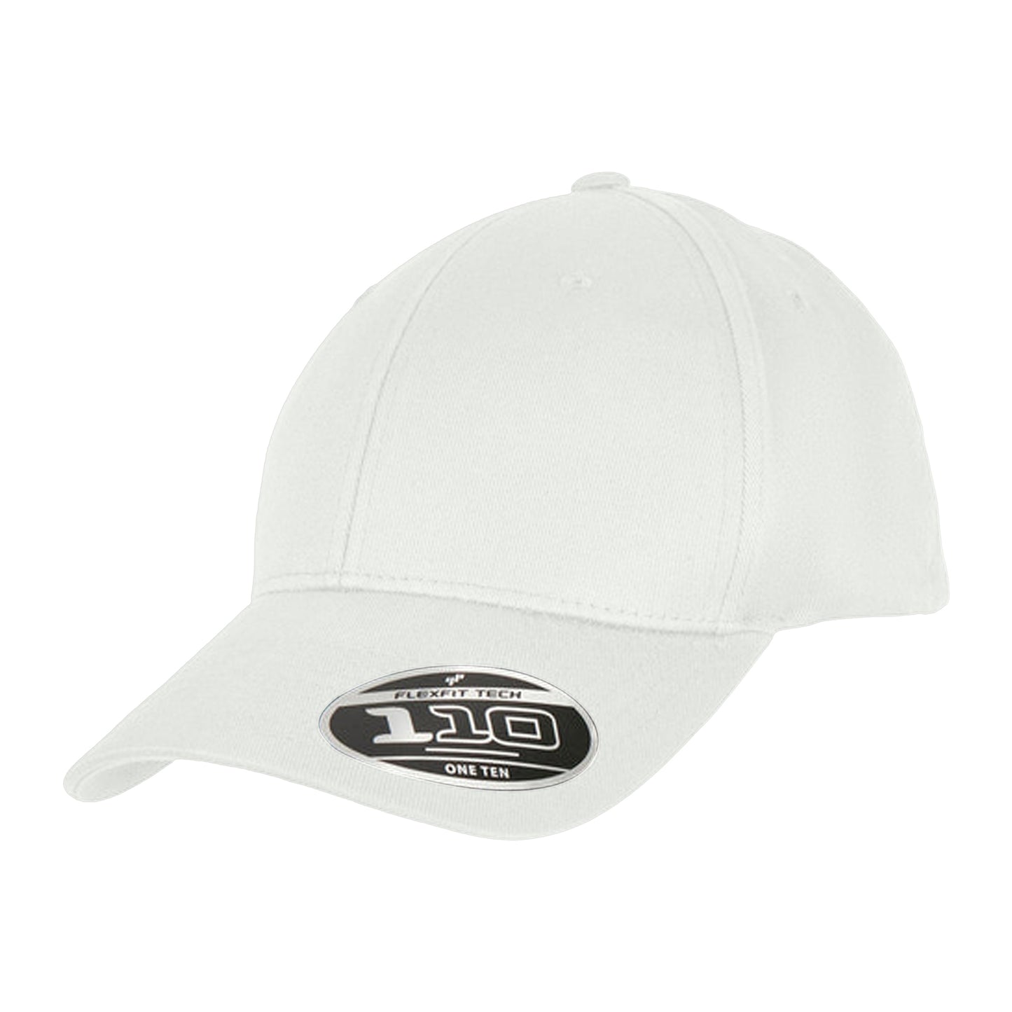 White - Front - Yupoong Unisex Adult Flexfit 110 Organic Baseball Cap