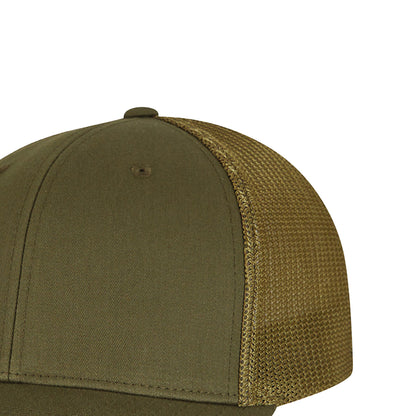 Moss Green - Back - Yupoong Unisex Adult Flexfit Mesh Trucker Cap