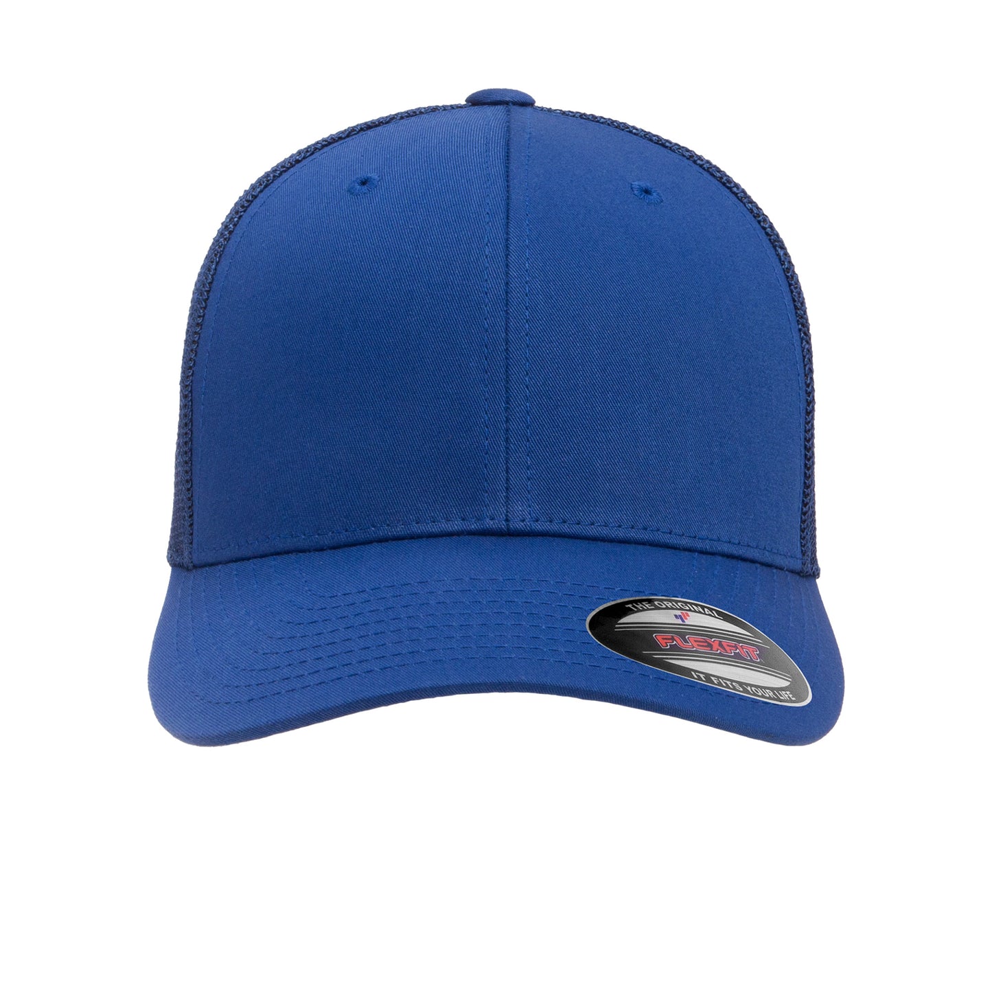 Royal Blue - Front - Yupoong Unisex Adult Flexfit Mesh Trucker Cap