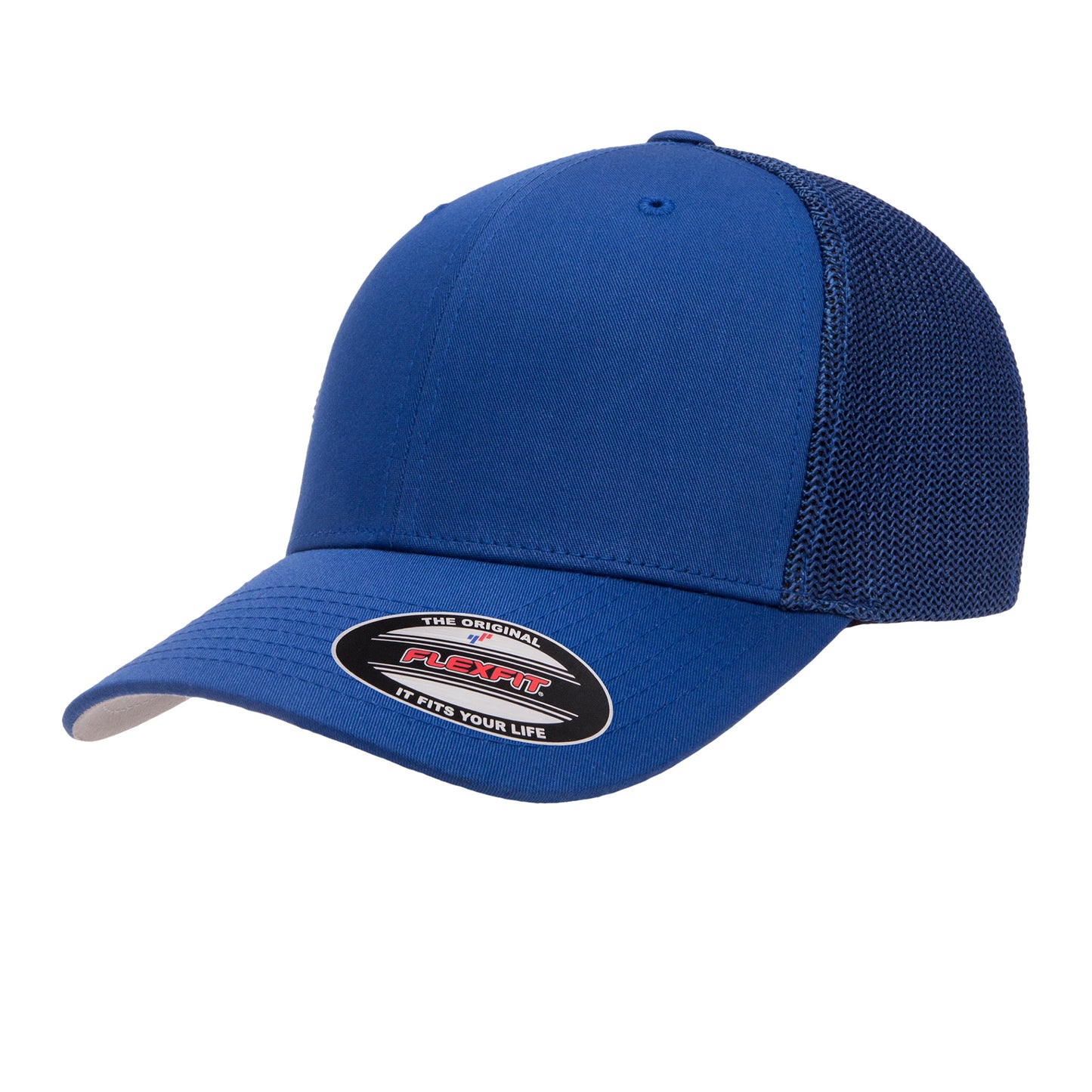 Royal Blue - Side - Yupoong Unisex Adult Flexfit Mesh Trucker Cap