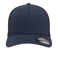 Navy - Front - Yupoong Unisex Adult Flexfit Mesh Trucker Cap