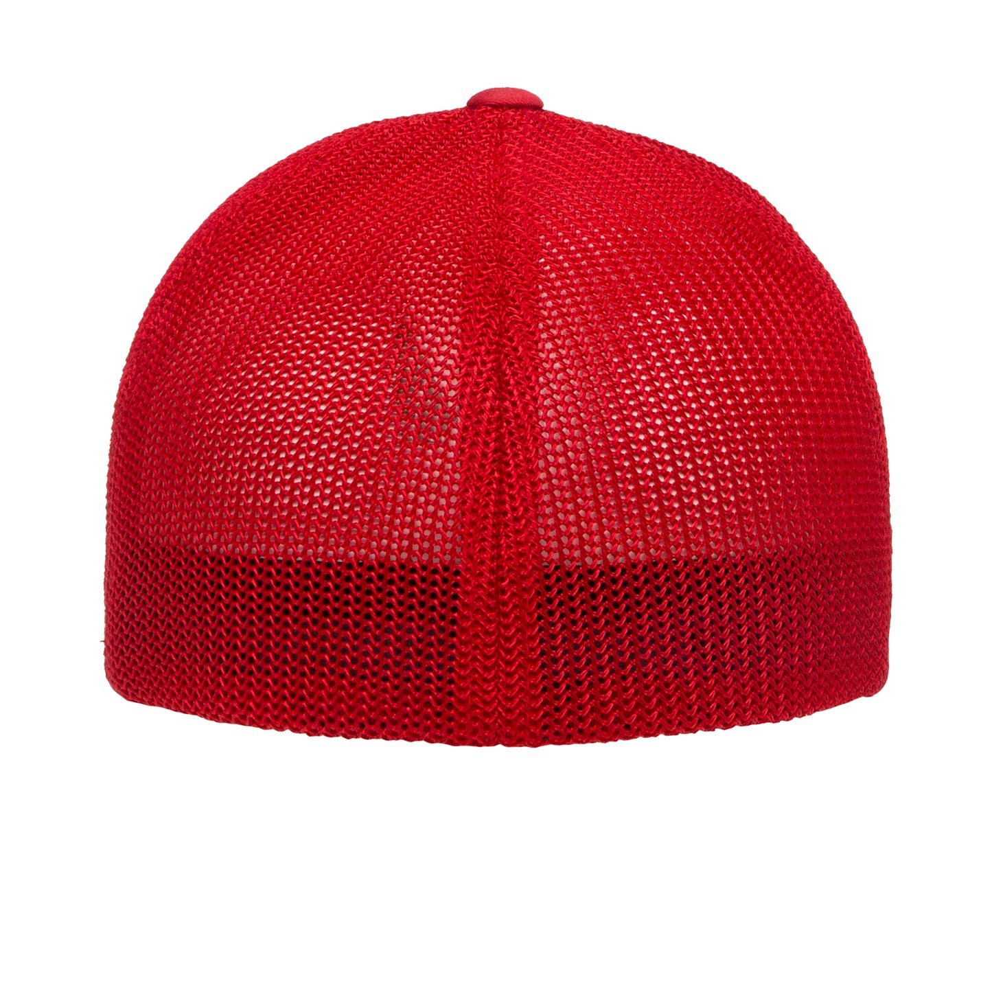 Red - Back - Yupoong Unisex Adult Flexfit Mesh Trucker Cap