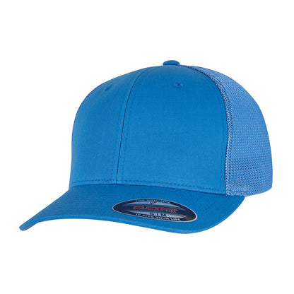 Blue - Front - Yupoong Unisex Adult Flexfit Mesh Trucker Cap