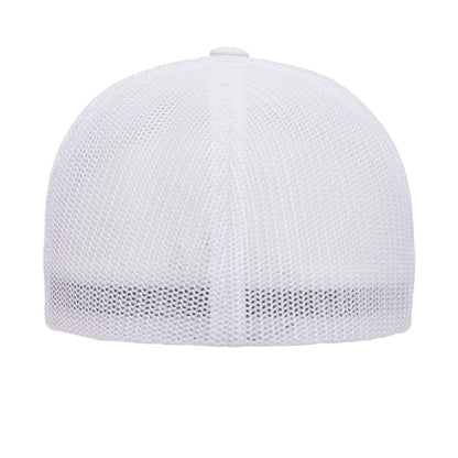 White - Back - Yupoong Unisex Adult Flexfit Mesh Trucker Cap