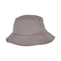 Grey - Front - Yupoong Childrens-Kids Flexfit Cotton Twill Bucket Hat