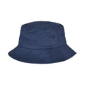 Navy - Front - Yupoong Childrens-Kids Flexfit Cotton Twill Bucket Hat