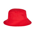 Red - Front - Yupoong Childrens-Kids Flexfit Cotton Twill Bucket Hat
