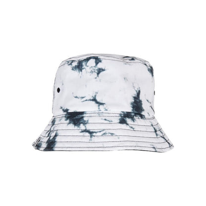 Black-White - Side - Yupoong Unisex Adult Flexfit Batik Dye Reversible Bucket Hat