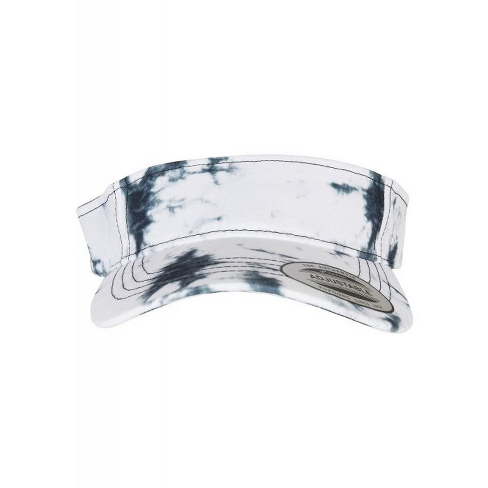 Black-White - Front - Yupoong Unisex Adult Flexfit Batik Dye Visor Cap