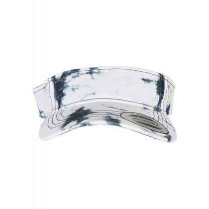 Black-White - Front - Yupoong Unisex Adult Flexfit Batik Dye Visor Cap