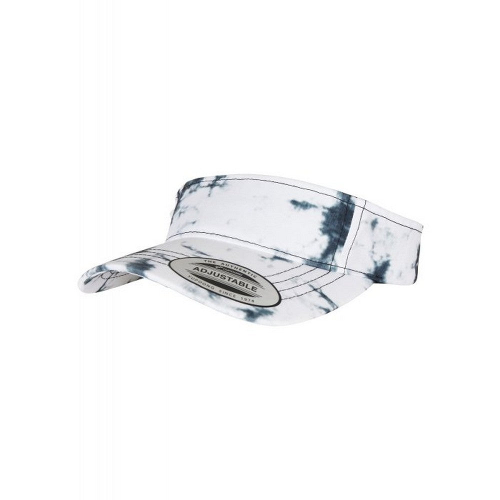 Black-White - Side - Yupoong Unisex Adult Flexfit Batik Dye Visor Cap