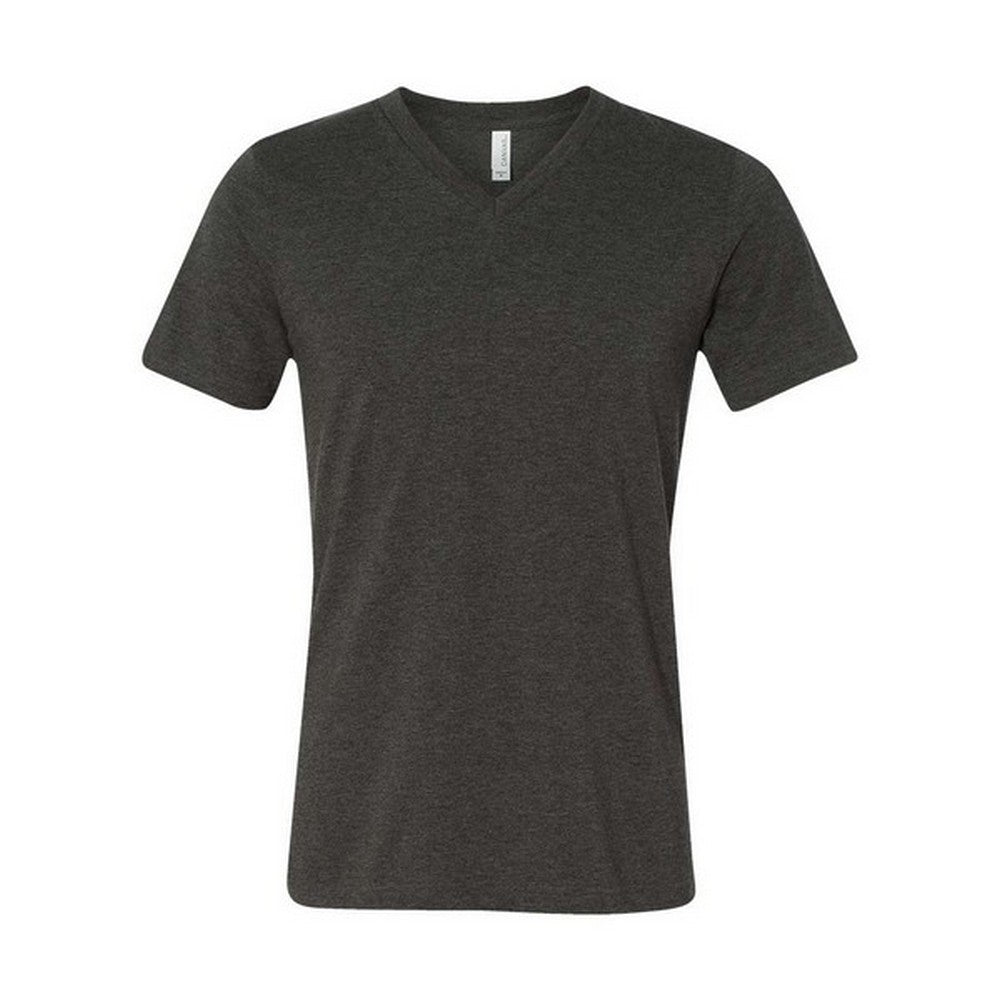 Dark Grey Heather - Front - Bella + Canvas Unisex Adult Heather CVC T-Shirt