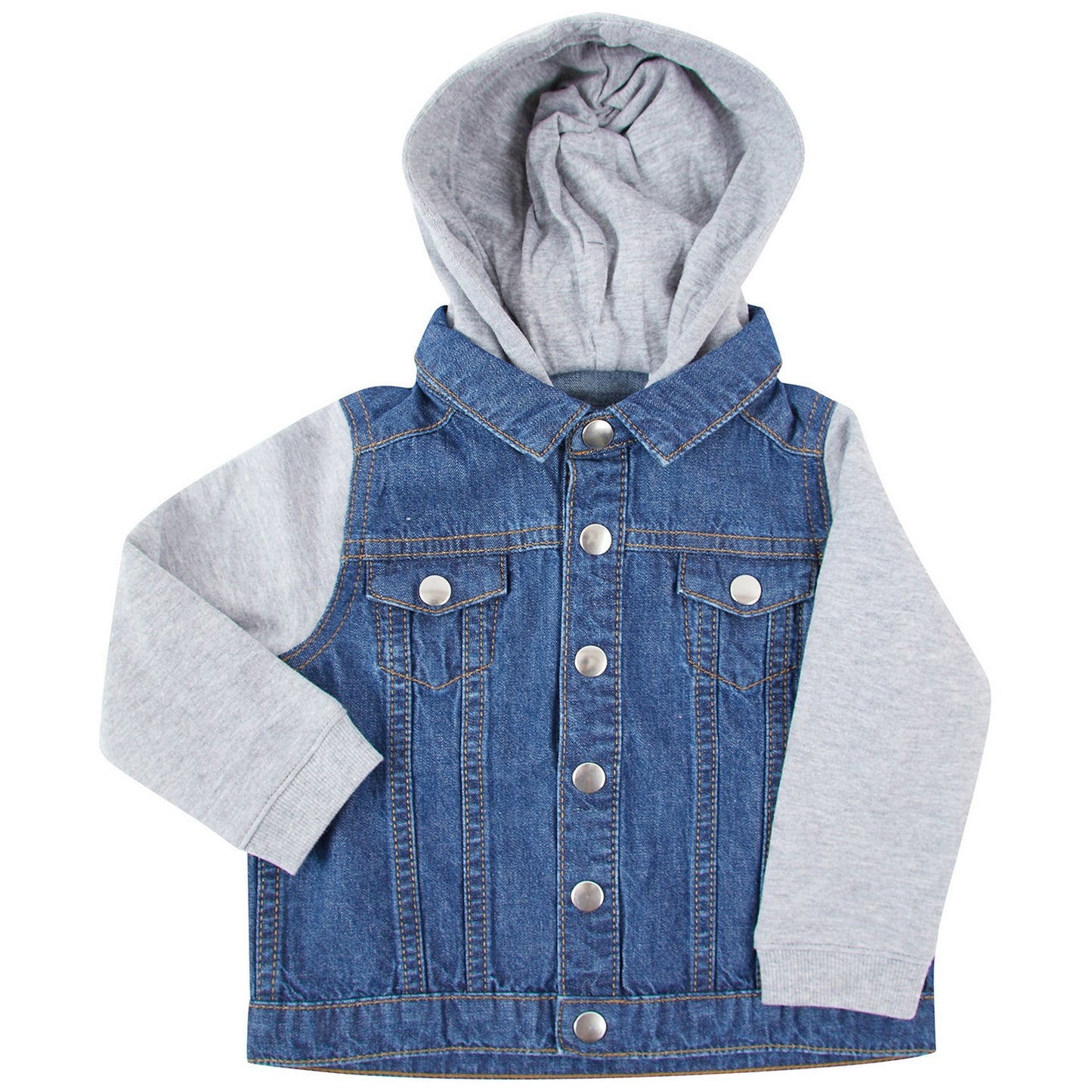 Blue - Front - Larkwood Childrens-Kids Denim Jacket