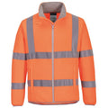 Orange - Front - Portwest Unisex Adult Eco Friendly Hi-Vis Fleece Jacket