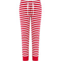 Red-White - Front - SF Childrens-Kids Stripe Cuffed Lounge Pants