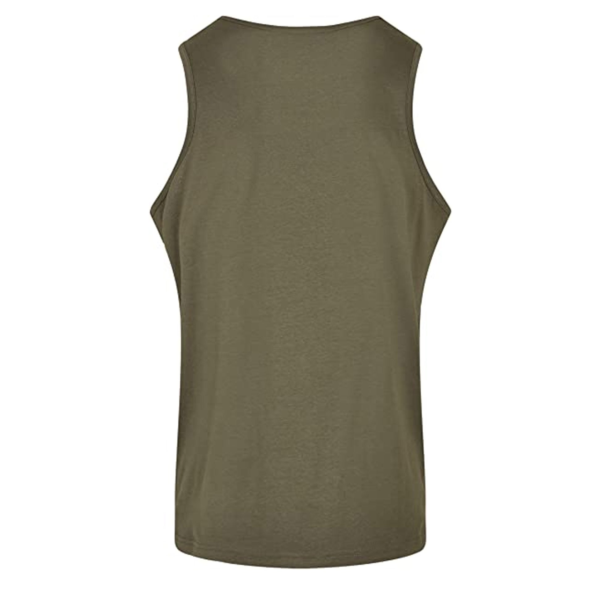 Olive - Back - Build Your Brand Mens Basic Tank Top