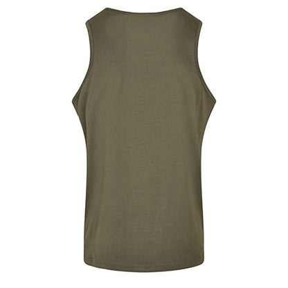 Olive - Back - Build Your Brand Mens Basic Tank Top