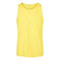 Yellow - Front - Build Your Brand Mens Basic Tank Top