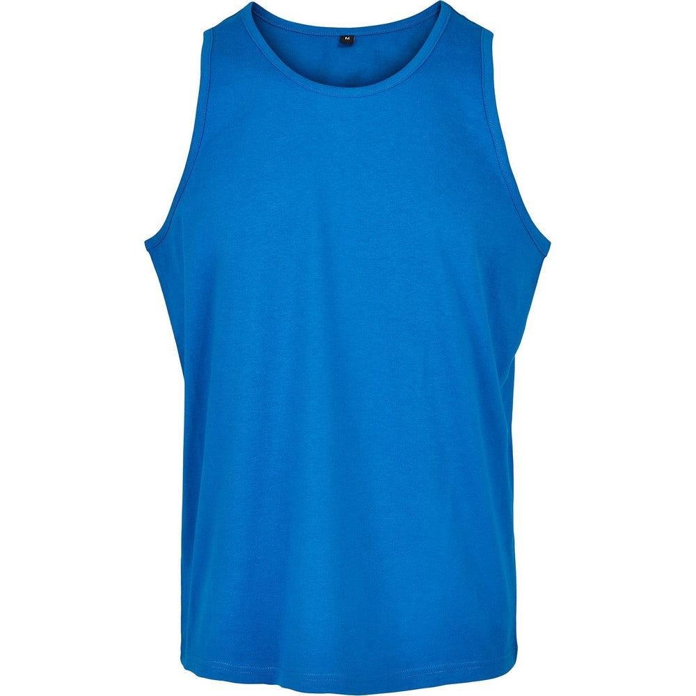 Cobalt Blue - Front - Build Your Brand Mens Basic Tank Top