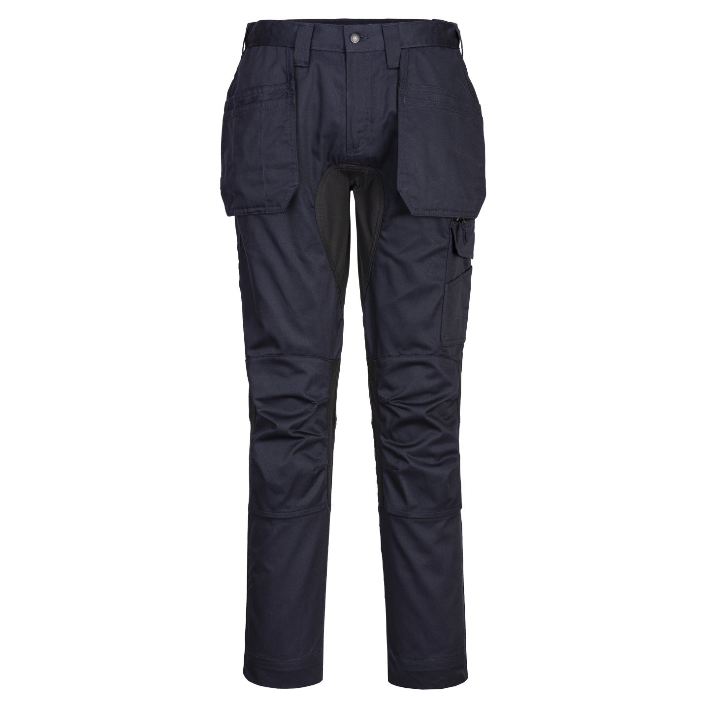 Deep Navy-Black - Front - Portwest Mens WX2 Cargo Trousers